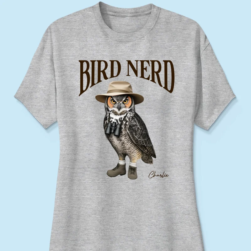 Bird Nerd Custom Name Funny - Personalized Shirt - Gift for Bird Lover, Birdwatcher, Bird Watching Gifts - Image 17