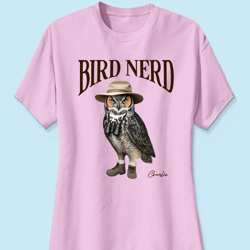 Bird Nerd Custom Name Funny - Personalized Shirt - Gift for Bird Lover, Birdwatcher, Bird Watching Gifts - Image 18