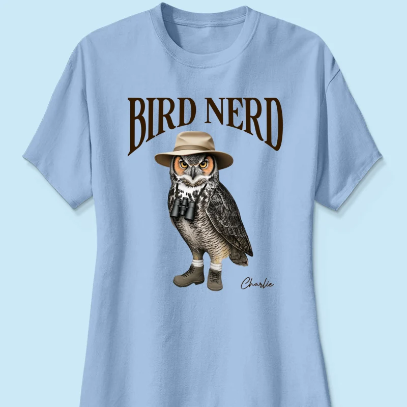 Bird Nerd Custom Name Funny - Personalized Shirt - Gift for Bird Lover, Birdwatcher, Bird Watching Gifts - Image 19
