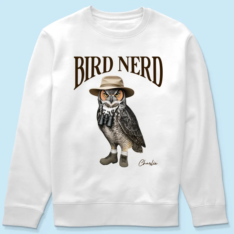 Bird Nerd Custom Name Funny - Personalized Shirt - Gift for Bird Lover, Birdwatcher, Bird Watching Gifts - Image 20