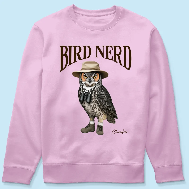 Bird Nerd Custom Name Funny - Personalized Shirt - Gift for Bird Lover, Birdwatcher, Bird Watching Gifts - Image 22