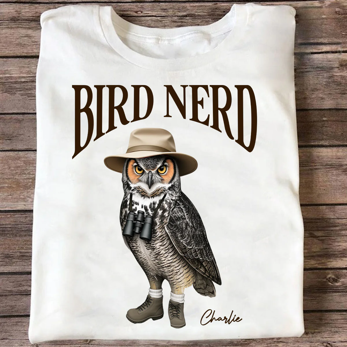 Bird Nerd Custom Name Funny - Personalized Shirt - Gift for Bird Lover, Birdwatcher, Bird Watching Gifts - Image 6
