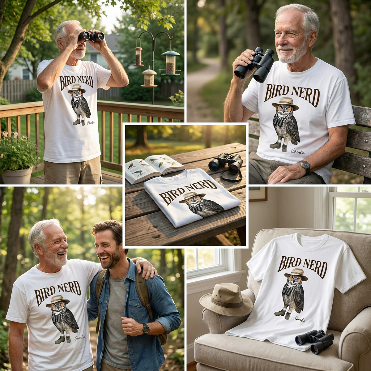 Bird Nerd Custom Name Funny - Personalized Shirt - Gift for Bird Lover, Birdwatcher, Bird Watching Gifts - Image 7