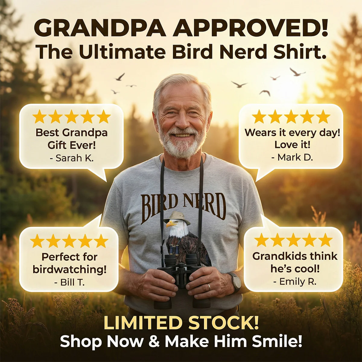 Bird Nerd Custom Name Funny - Personalized Shirt - Gift for Bird Lover, Birdwatcher, Bird Watching Gifts - Image 8
