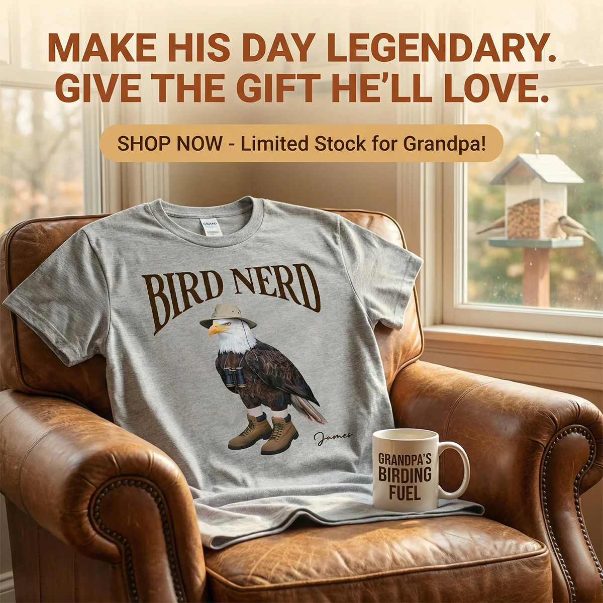 Bird Nerd Custom Name Funny - Personalized Shirt - Gift for Bird Lover, Birdwatcher, Bird Watching Gifts - Image 9