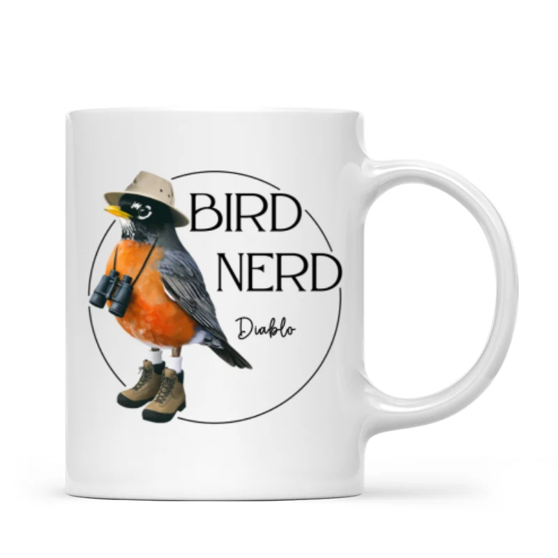 Bird Nerd Funny Bird Watcher Mug, Twitcher Mug, Gift for Bird Lover Personalized Mug - Image 12