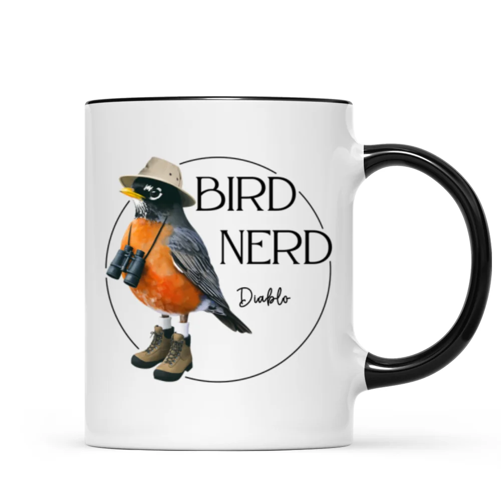 Bird Nerd Funny Bird Watcher Mug, Twitcher Mug, Gift for Bird Lover Personalized Mug - Image 13