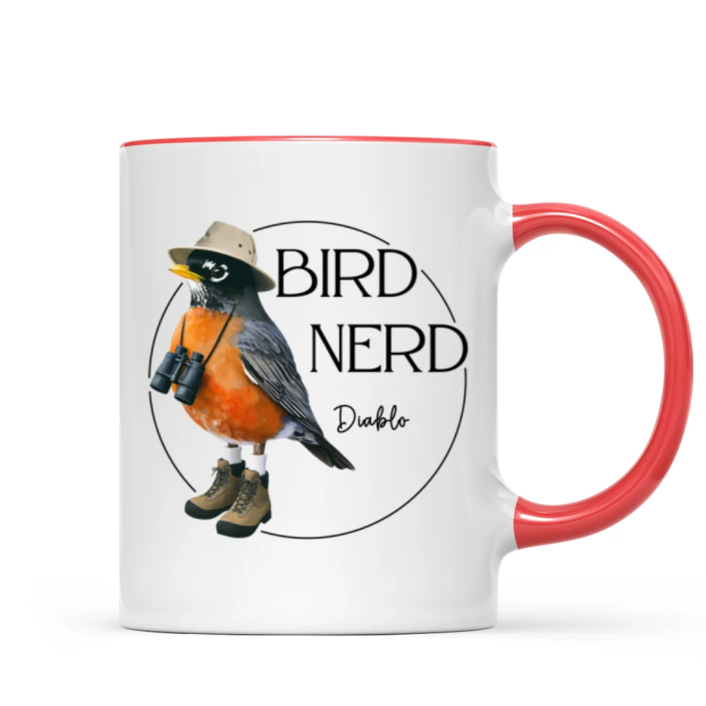 Bird Nerd Funny Bird Watcher Mug, Twitcher Mug, Gift for Bird Lover Personalized Mug - Image 15