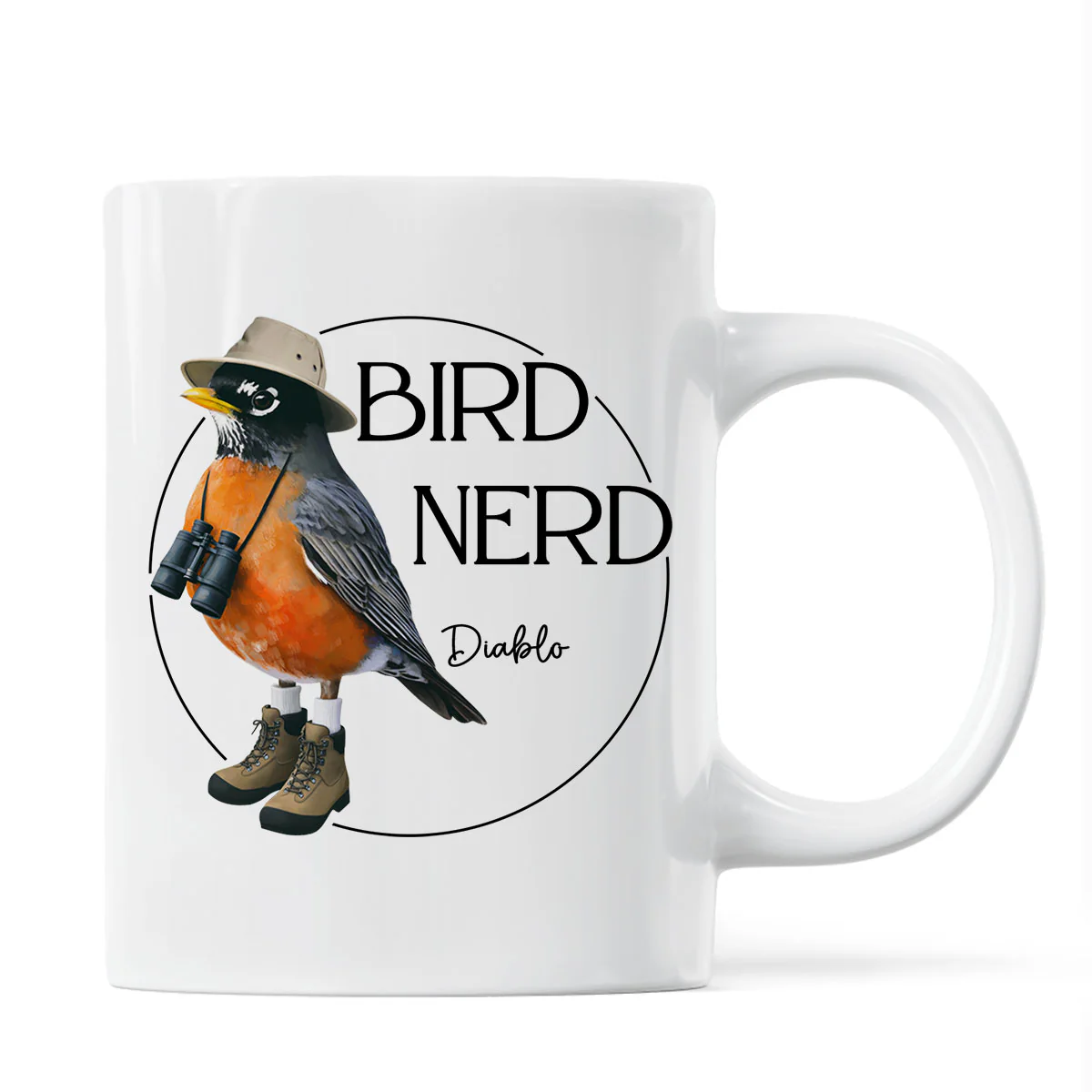 Bird Nerd Funny Bird Watcher Mug, Twitcher Mug, Gift for Bird Lover Personalized Mug - Image 2