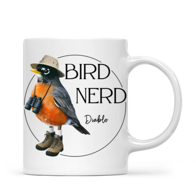 Bird Nerd Funny Bird Watcher Mug, Twitcher Mug, Gift for Bird Lover Personalized Mug - Image 20