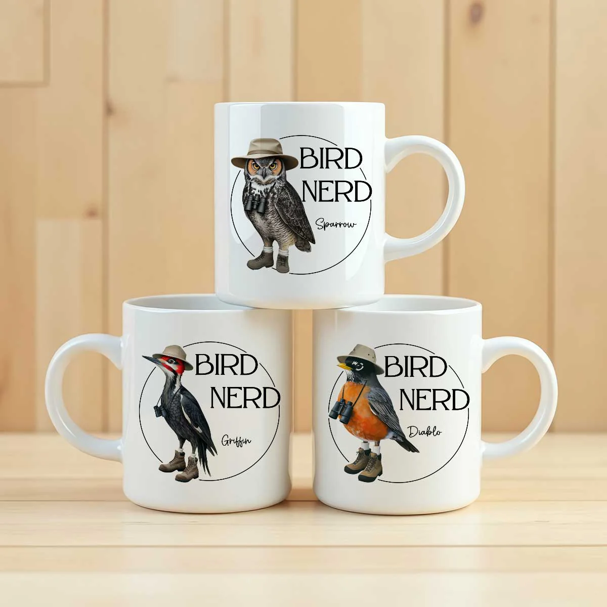 Bird Nerd Funny Bird Watcher Mug, Twitcher Mug, Gift for Bird Lover Personalized Mug - Image 3