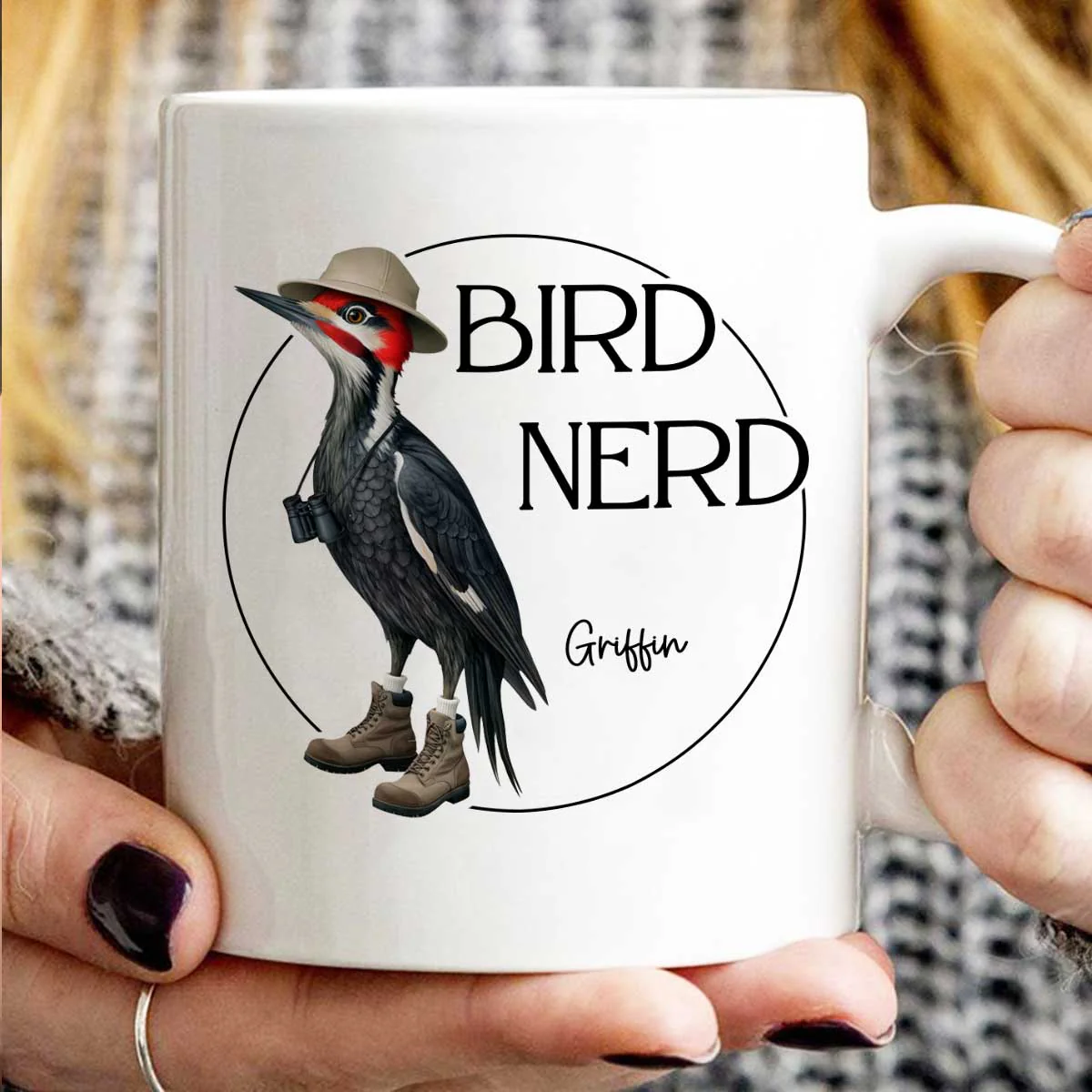 Bird Nerd Funny Bird Watcher Mug, Twitcher Mug, Gift for Bird Lover Personalized Mug - Image 4