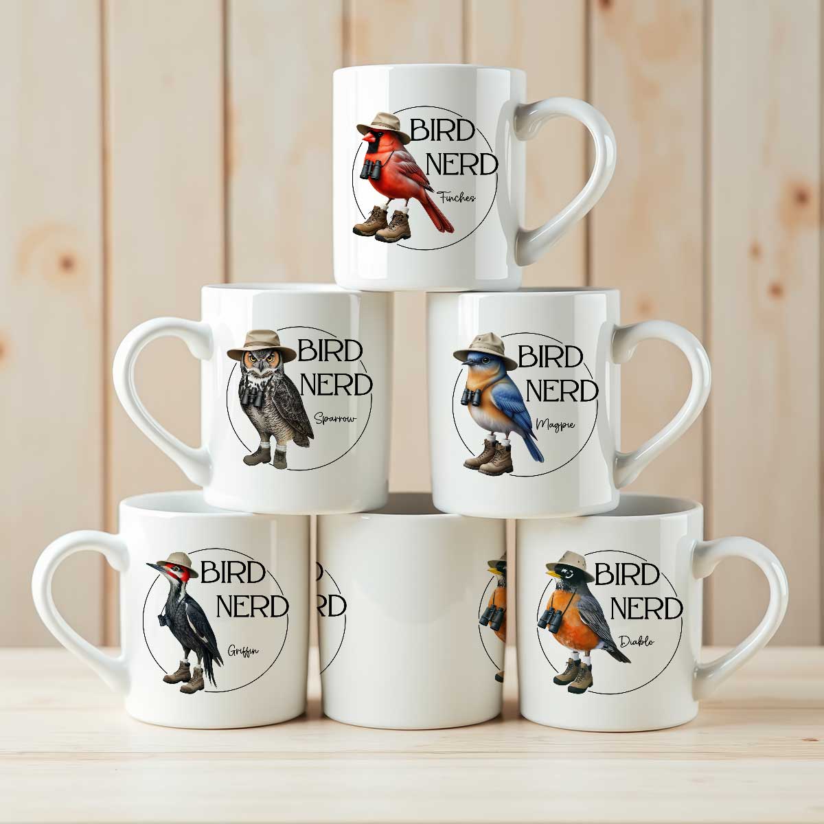 Bird Nerd Funny Bird Watcher Mug, Twitcher Mug, Gift for Bird Lover Personalized Mug - Image 5
