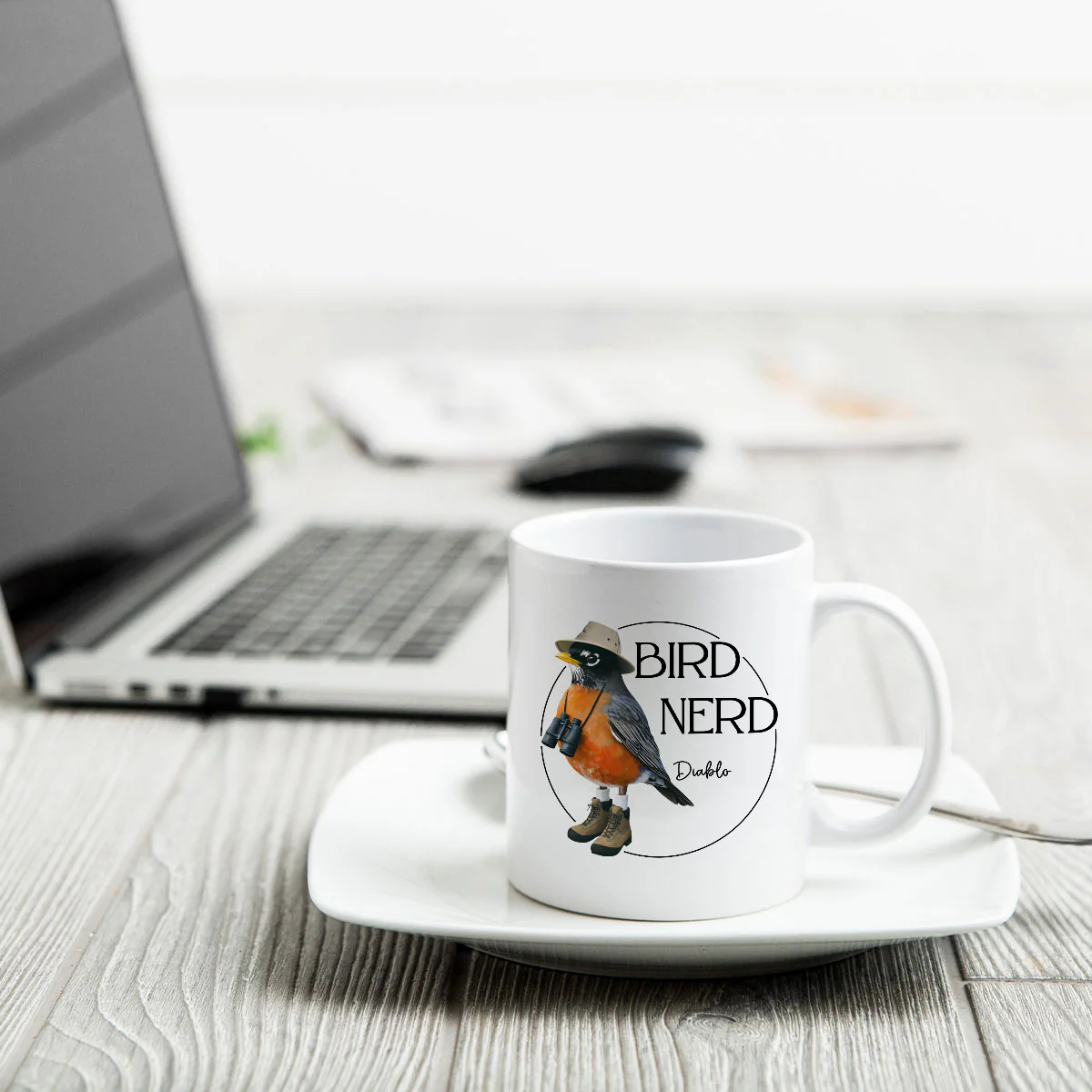 Bird Nerd Funny Bird Watcher Mug, Twitcher Mug, Gift for Bird Lover Personalized Mug - Image 6