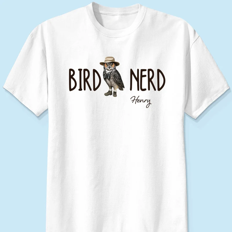 Bird Nerd - Personalized Shirt - Gift for Bird Lover, Birdwatcher, Bird Watching Gifts - Image 12