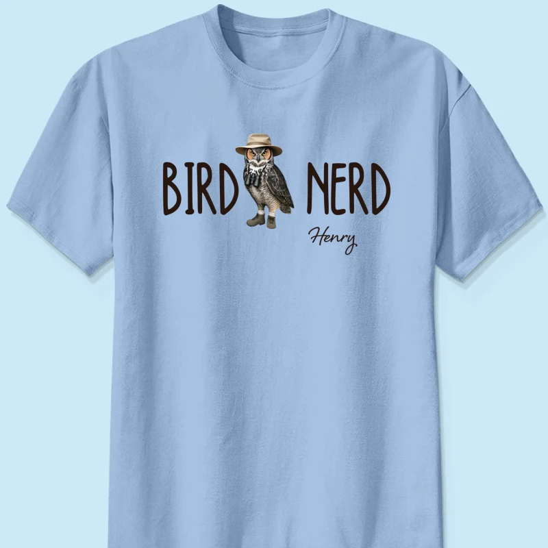 Bird Nerd - Personalized Shirt - Gift for Bird Lover, Birdwatcher, Bird Watching Gifts - Image 15