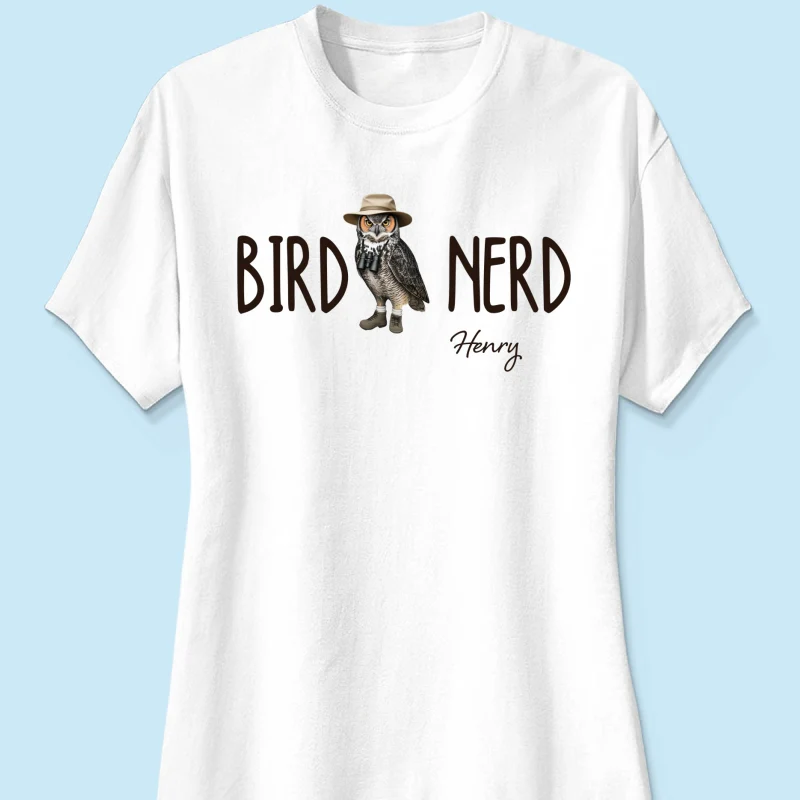 Bird Nerd - Personalized Shirt - Gift for Bird Lover, Birdwatcher, Bird Watching Gifts - Image 16