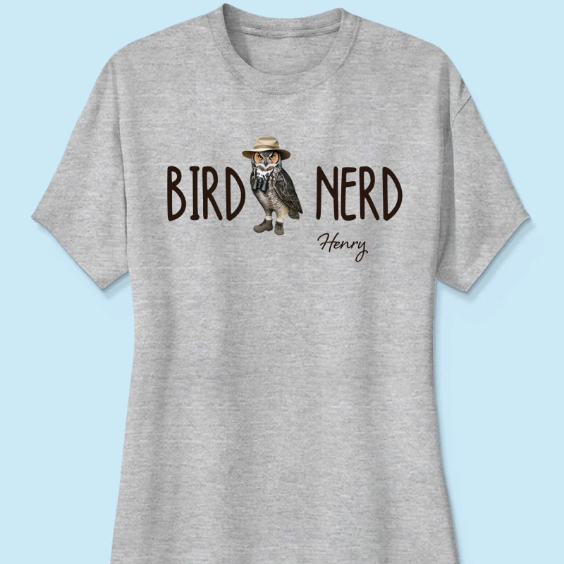 Bird Nerd - Personalized Shirt - Gift for Bird Lover, Birdwatcher, Bird Watching Gifts - Image 17