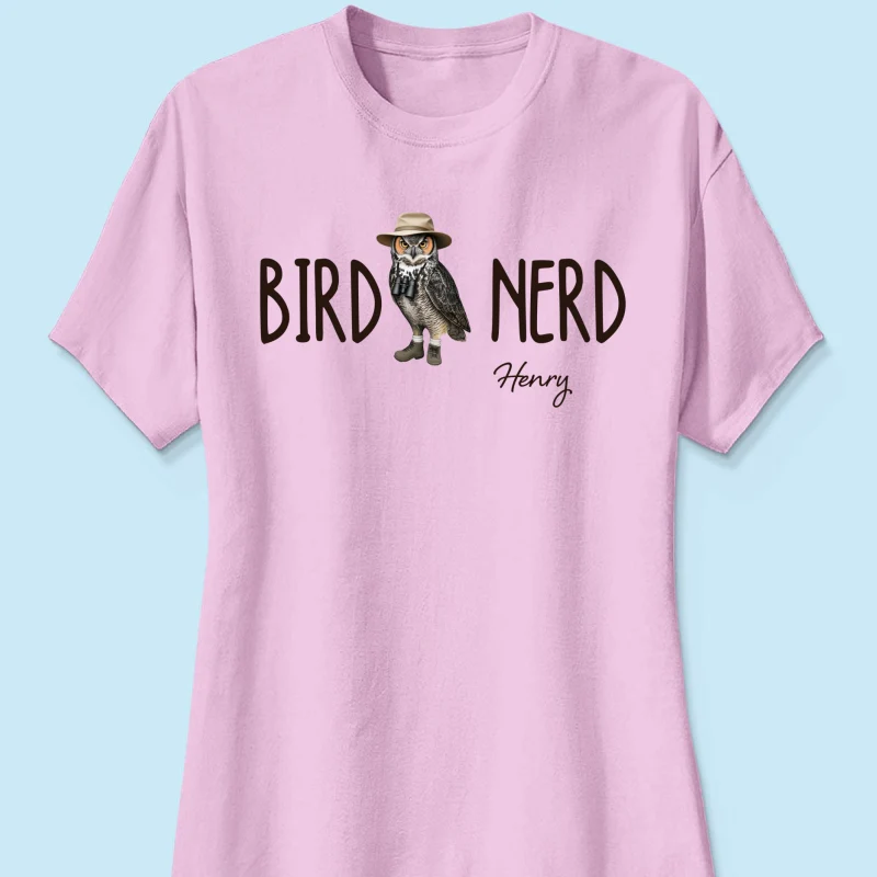 Bird Nerd - Personalized Shirt - Gift for Bird Lover, Birdwatcher, Bird Watching Gifts - Image 18