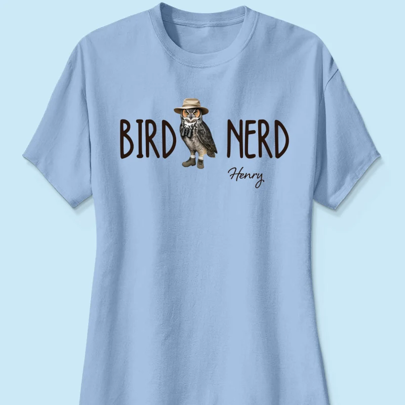 Bird Nerd - Personalized Shirt - Gift for Bird Lover, Birdwatcher, Bird Watching Gifts - Image 19