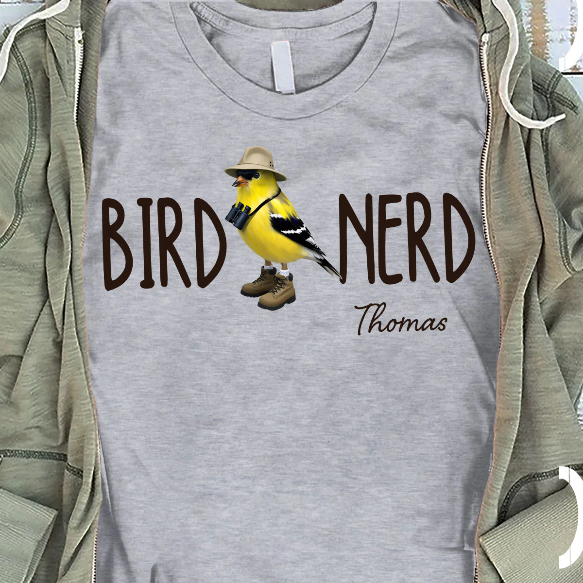 Bird Nerd - Personalized Shirt - Gift for Bird Lover, Birdwatcher, Bird Watching Gifts - Image 7