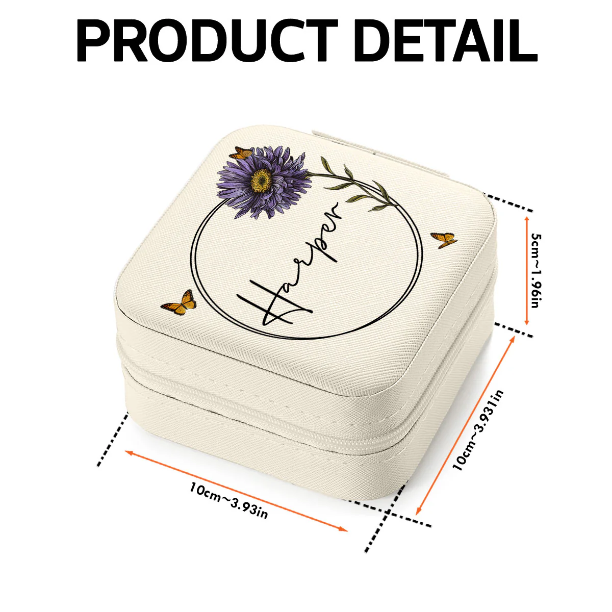 Birth Month Flower Custom Name Personalized Jewelry Box, Gift for Her, Gift For Friends, Mother's Day Birthday Gift - Image 8