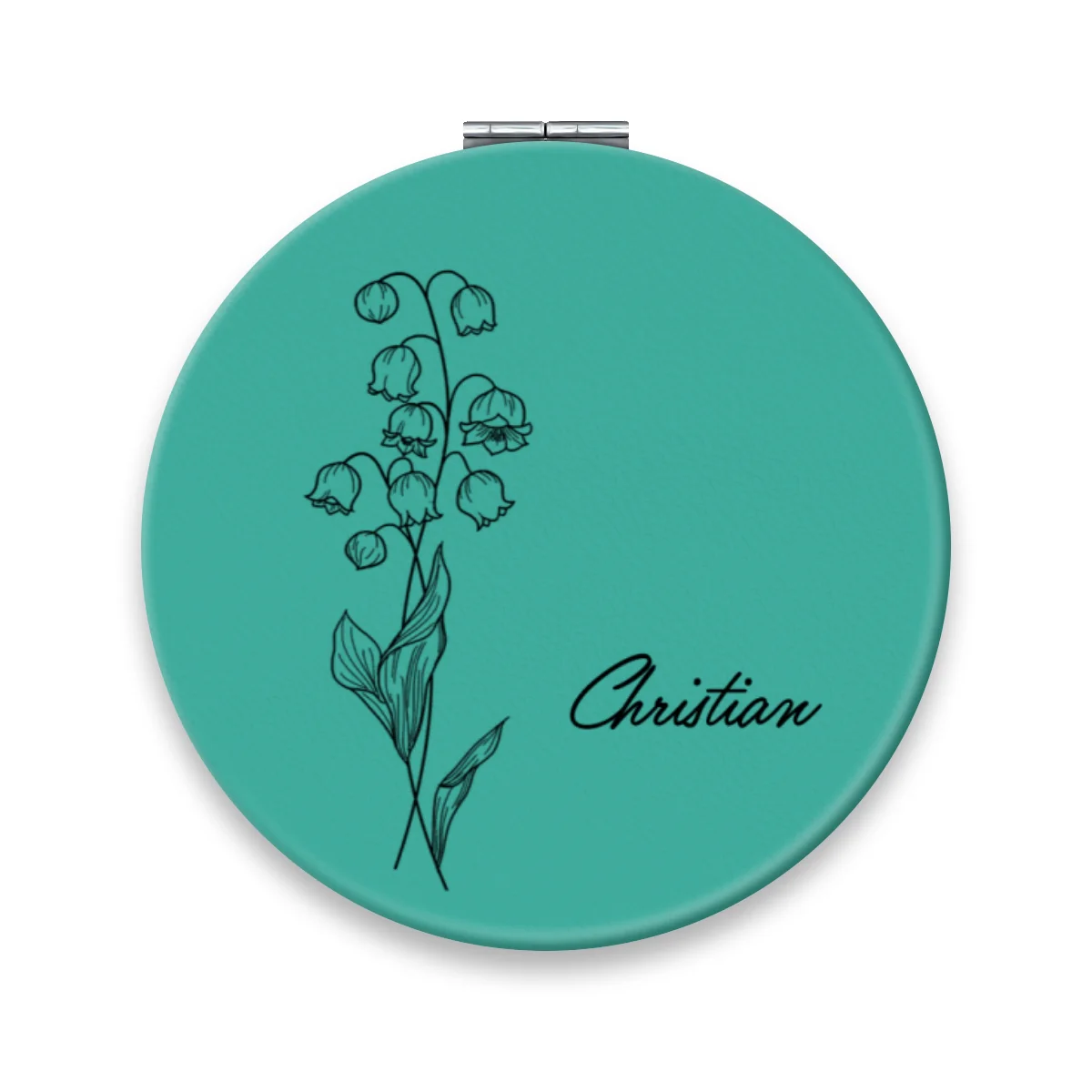 Birth Month Flower Personalized Circle Compact Mirror, Travel Size Mirror, Birthday Gifts, Birth Flower Gift - Image 7