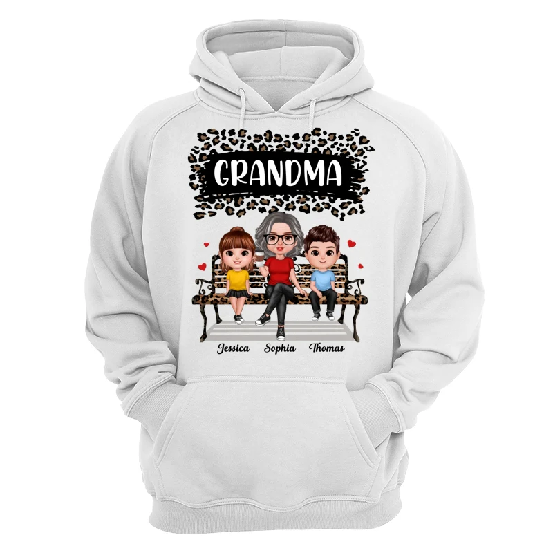 Black Leopard Grandma Grandkids Personalized Shirt - Image 13