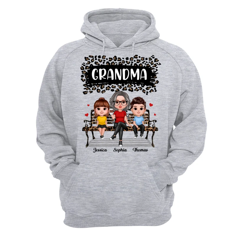 Black Leopard Grandma Grandkids Personalized Shirt - Image 14