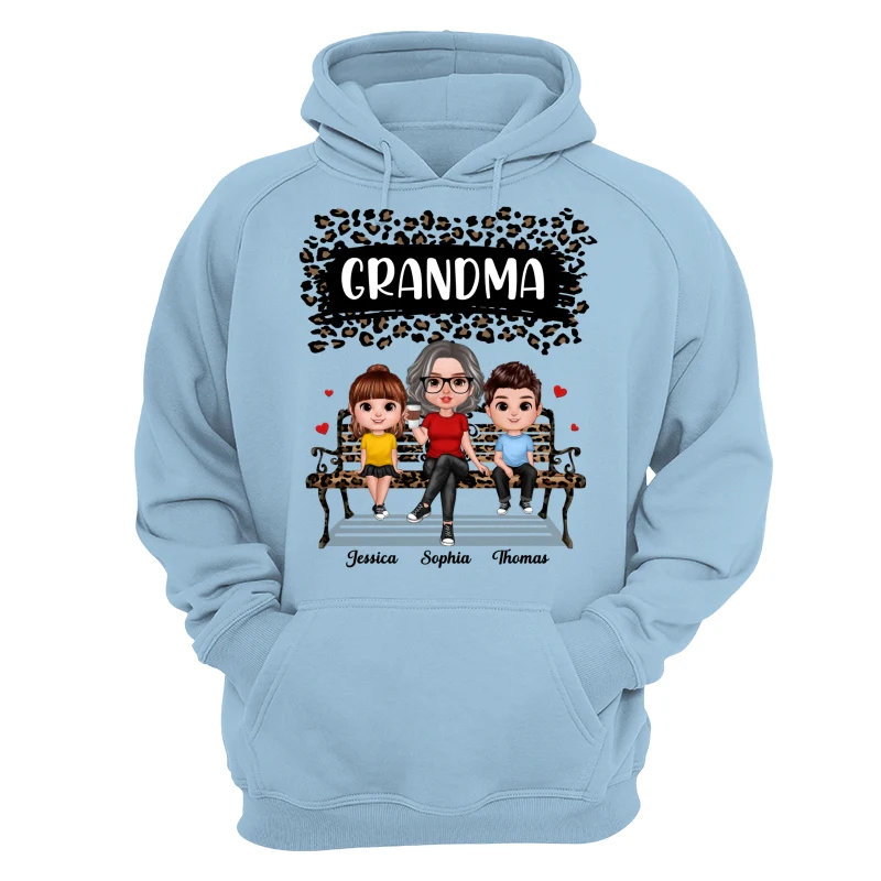 Black Leopard Grandma Grandkids Personalized Shirt - Image 16
