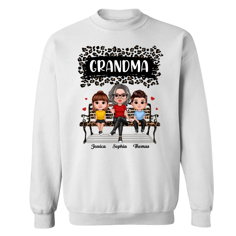 Black Leopard Grandma Grandkids Personalized Shirt - Image 17