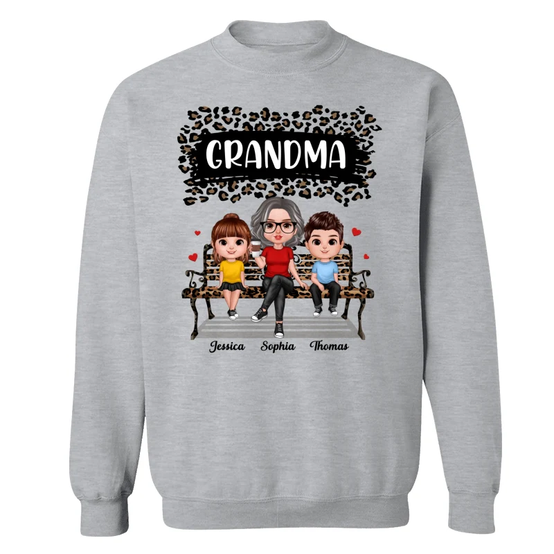 Black Leopard Grandma Grandkids Personalized Shirt - Image 18