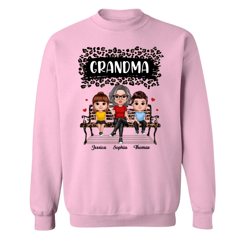 Black Leopard Grandma Grandkids Personalized Shirt - Image 19