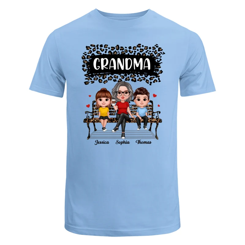 Black Leopard Grandma Grandkids Personalized Shirt - Image 8