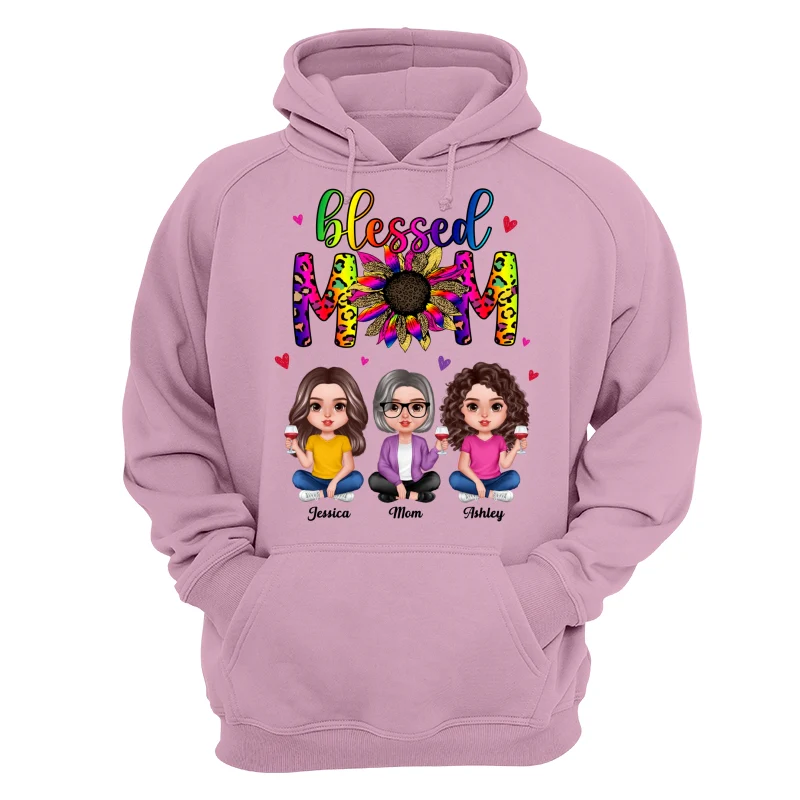 Blessed Mom Realistic Doll Colorful Leopard Sunflower Personalized Shirt - Image 15