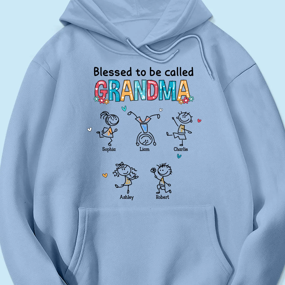 Blessed To Be Called Grandma Colorful Drawing Personalized Shirt - Image 18