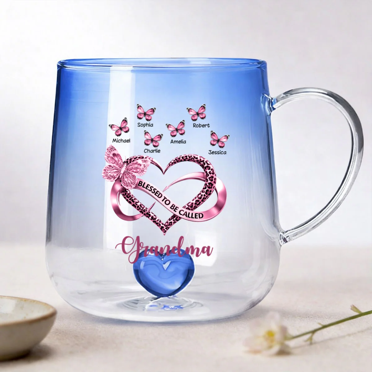 Blessed To Be Called Grandma - Personalized Glass Mug - Heartfelt Mother's Day Gift for Mom, Grandma, Wife - Image 9