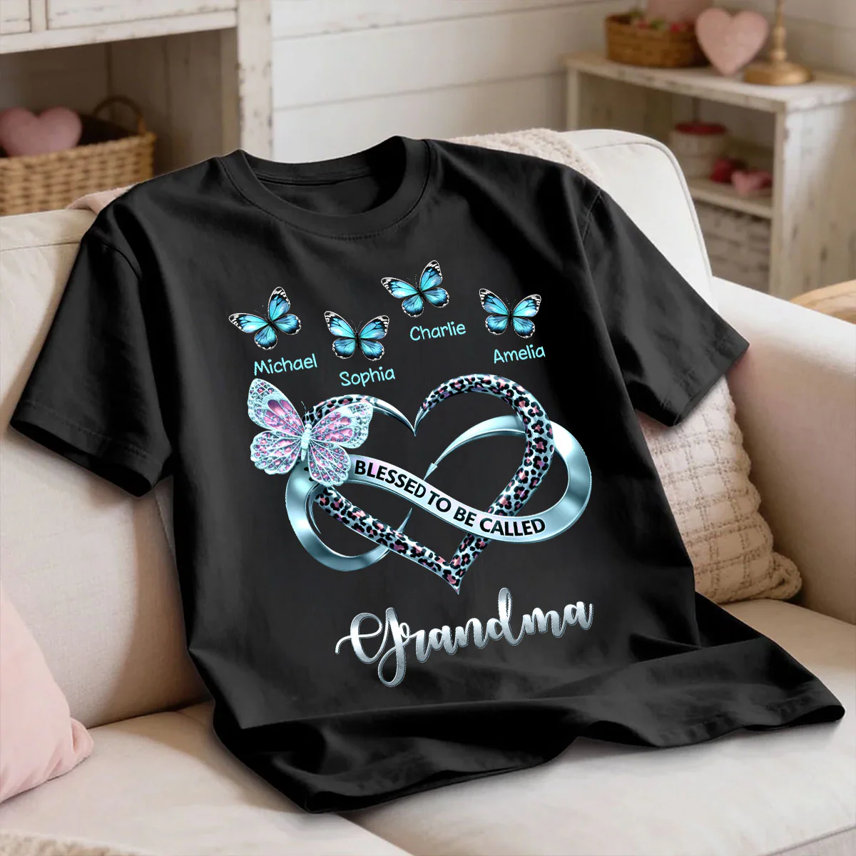 Blessed To Be Called Grandma - Personalized Shirt - Heartfelt Mother's Day Gift for Grandma - Image 4