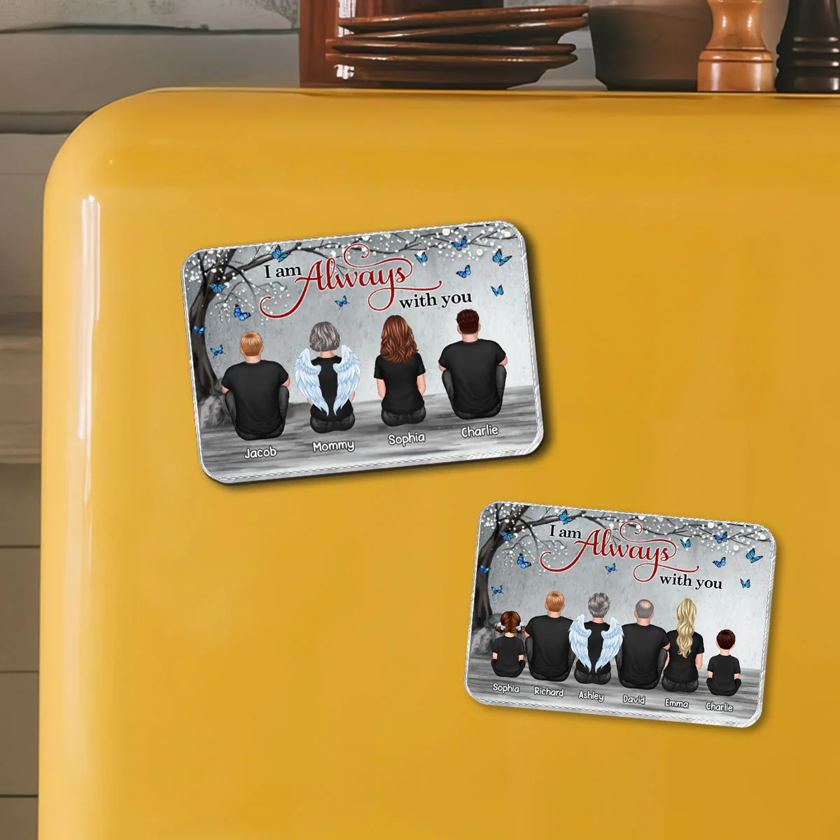 Blossom Tree Always With You Family Memorial Personalized Acrylic Fridge Magnet, Remembrance Gift, Sympathy Gift - Image 3