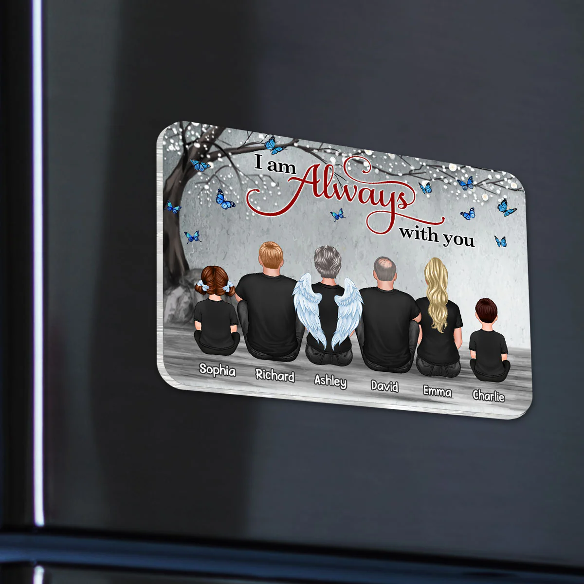 Blossom Tree Always With You Family Memorial Personalized Acrylic Fridge Magnet, Remembrance Gift, Sympathy Gift - Image 5