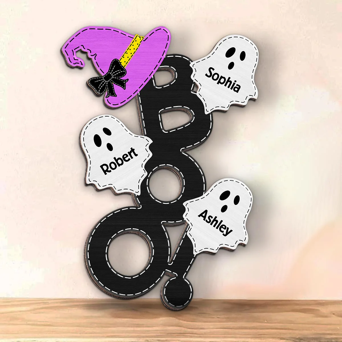 BOO Family Halloween Personalized Wood Sign, Halloween Decoration - Image 5