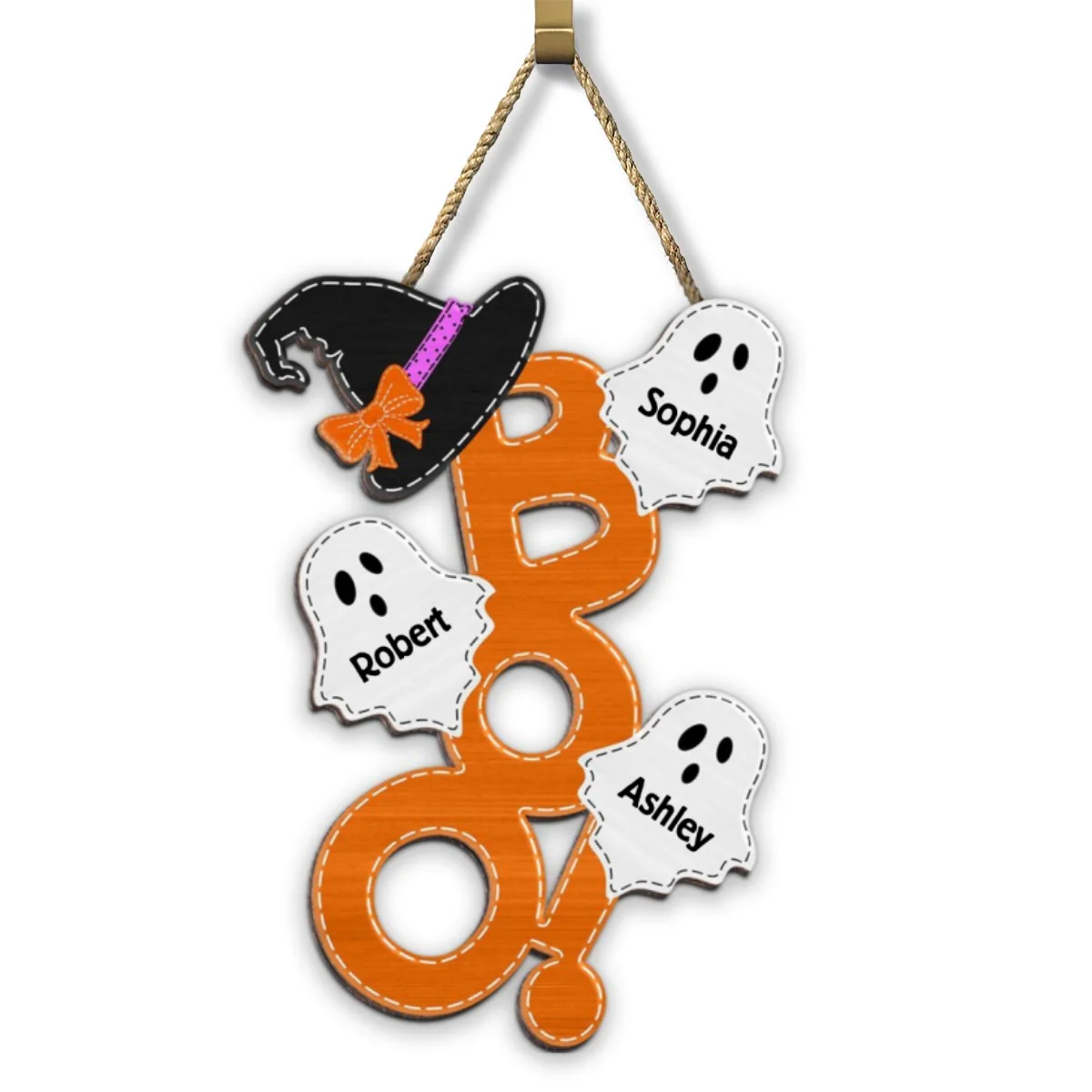 BOO Family Halloween Personalized Wood Sign, Halloween Decoration - Image 9