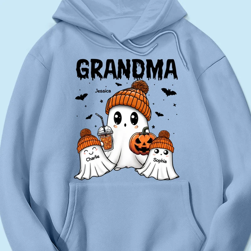 Boo Grandma Grandkids Fall Season Halloween Personalized Shirt - Image 18