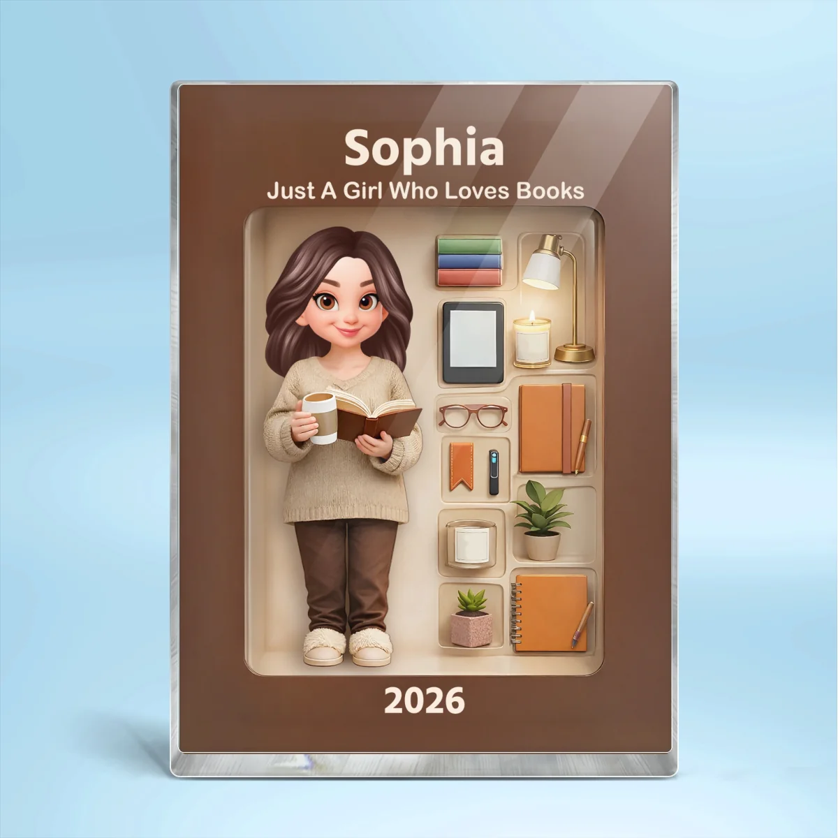 Book Lover 3D Action Figure - Personalized Acrylic Block - Gift for Book Lovers - Image 10