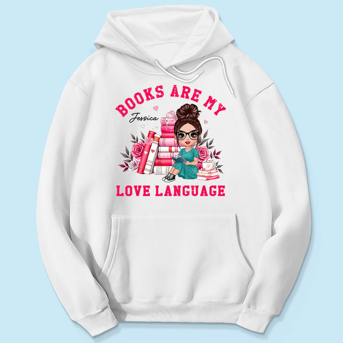 Books Are My Love Language  Gift For Book Lover, Bookworm Personalized Shirt - Image 5