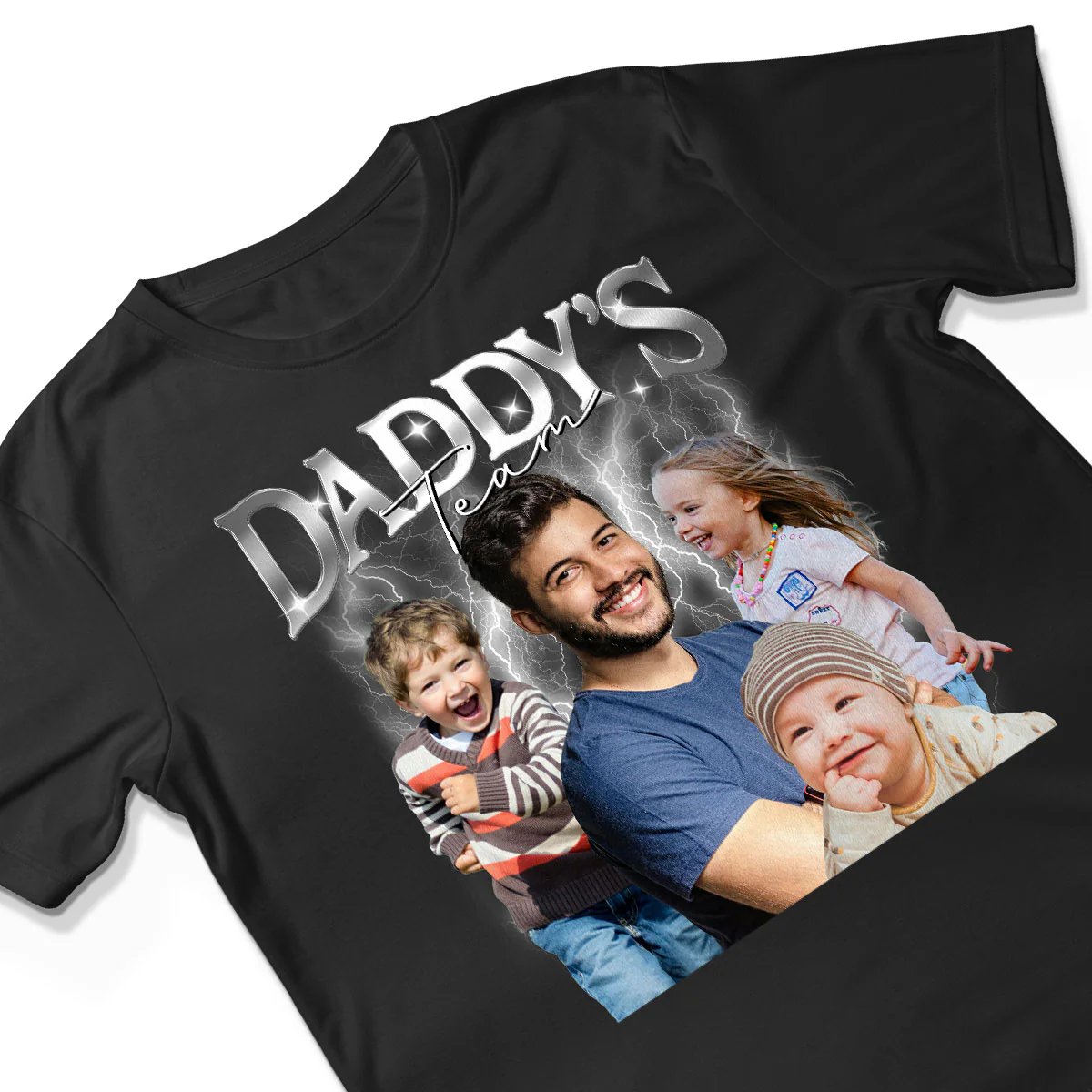 Bootleg Daddy‘s Team Photos Insert Personalized Shirt, Father's Day Gift For Dad, Husband - Image 3
