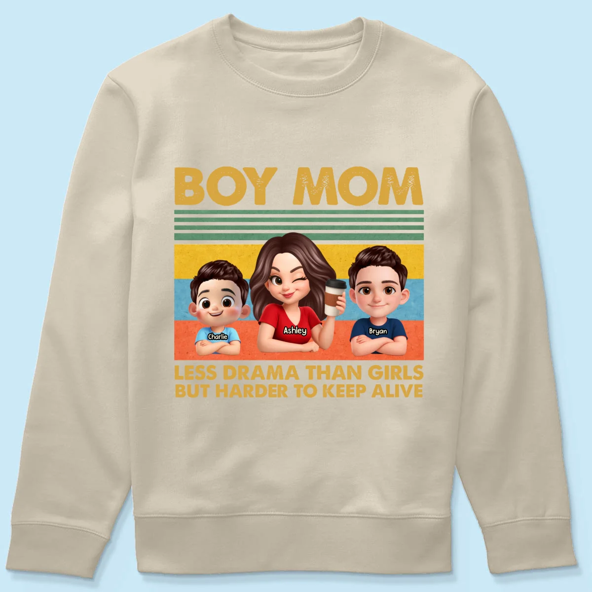 Boy Mom Less Drama Than Girls But Harder To Keep Alive - Personalized Shirt - Gift For Mom, Grandma - Image 53