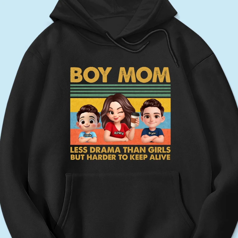 Boy Mom Less Drama Than Girls But Harder To Keep Alive - Personalized Shirt - Gift For Mom, Grandma - Image 54