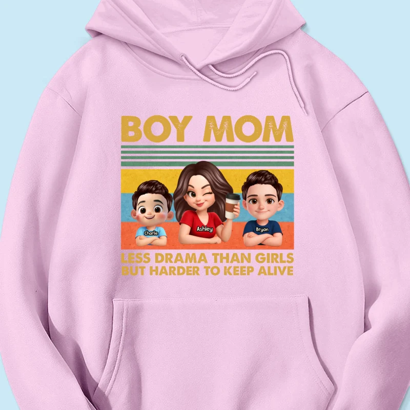 Boy Mom Less Drama Than Girls But Harder To Keep Alive - Personalized Shirt - Gift For Mom, Grandma - Image 64