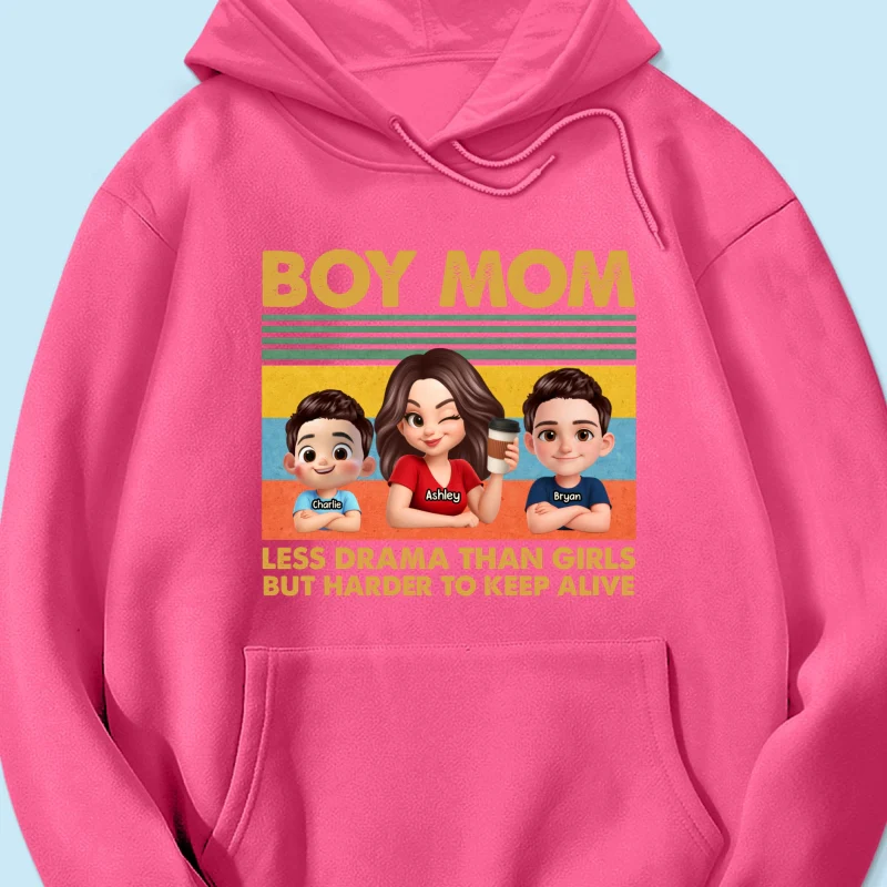 Boy Mom Less Drama Than Girls But Harder To Keep Alive - Personalized Shirt - Gift For Mom, Grandma - Image 68